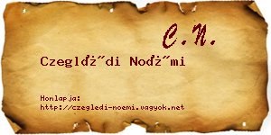 Czeglédi Noémi névjegykártya